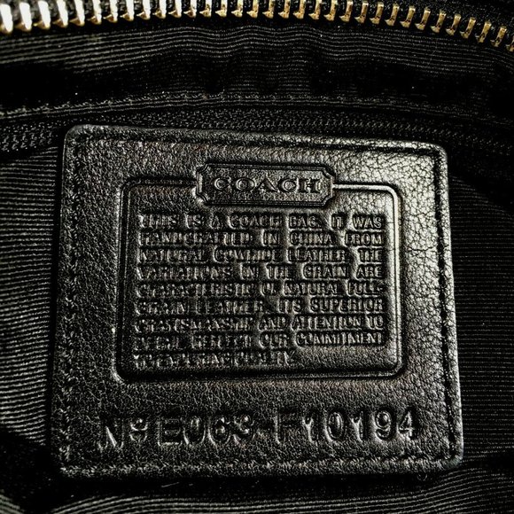 Coach F10194 Hampton Vintage Black Smooth Leather Tote Shoulder Bag - Picture 12 of 12